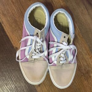 Vans Old Skool Sneaker Pastel Pink, Blue & Beige